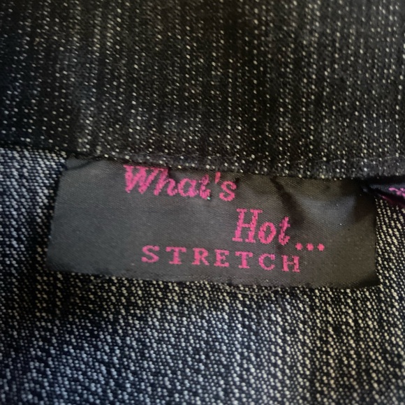 What’s Hot Stretch Studded Denim Sz XL Women’s  Jacket - Picture 2 of 10